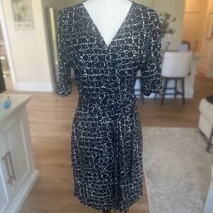 Apt. 9 Black and White Patterned Dress